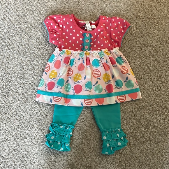 NWT Matilda Jane Back To School dress/top & leggings 6-12 months - SO CUTE ❤️ - Picture 4 of 7